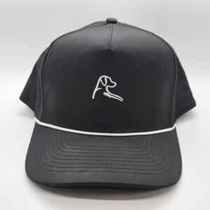 Rhoback‎ Hat Good Boy Rope Black Snap Back Adjustable One Size Fits All Trucker